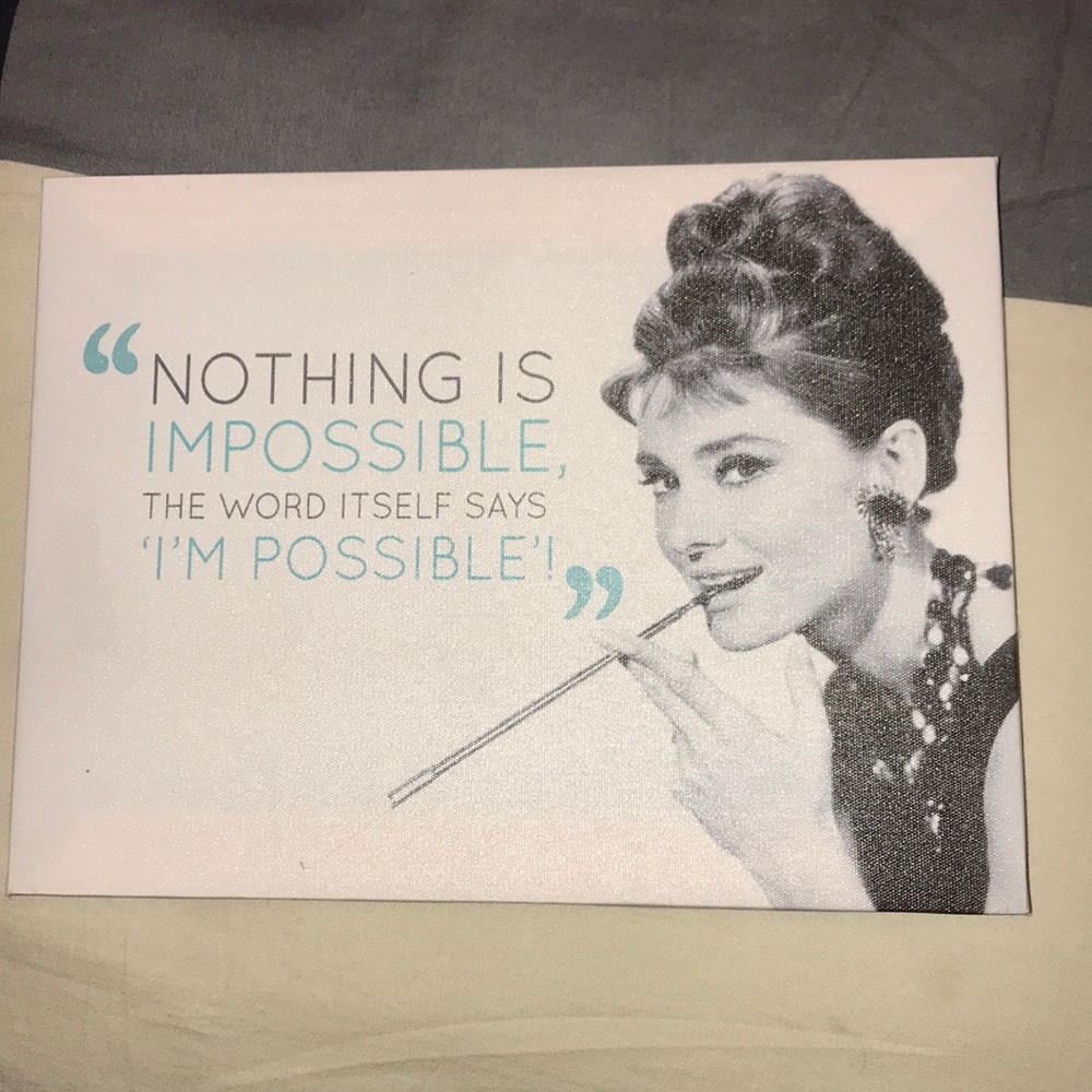 Audrey Hepburn wall canvass